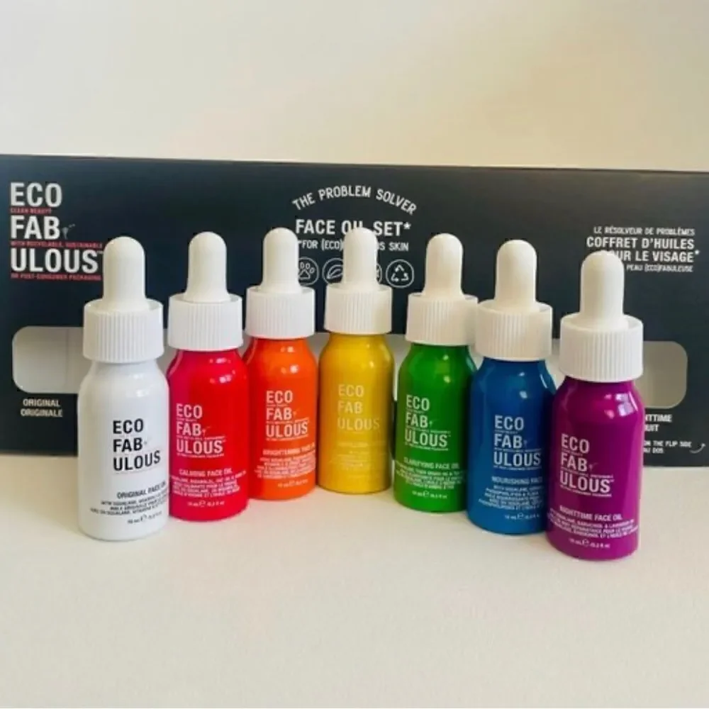 Eco fabalous nip nib 7x .10ml bottles the problem solver face oil skincare